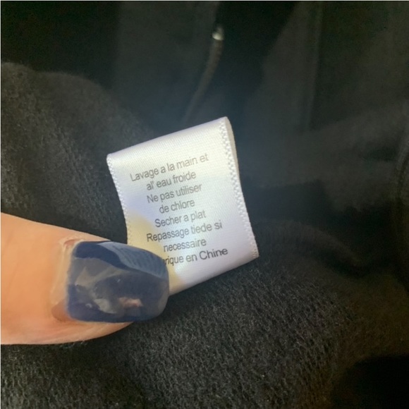 H by Halston Black French Terry Moto Zipped  Jacket - Picture 7 of 9